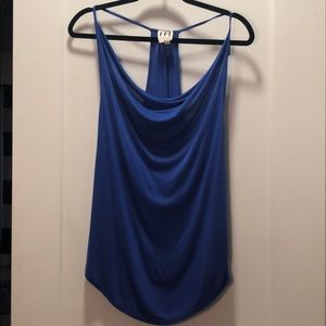 Like new Haute Hippie slouchy neck tank,royal blue